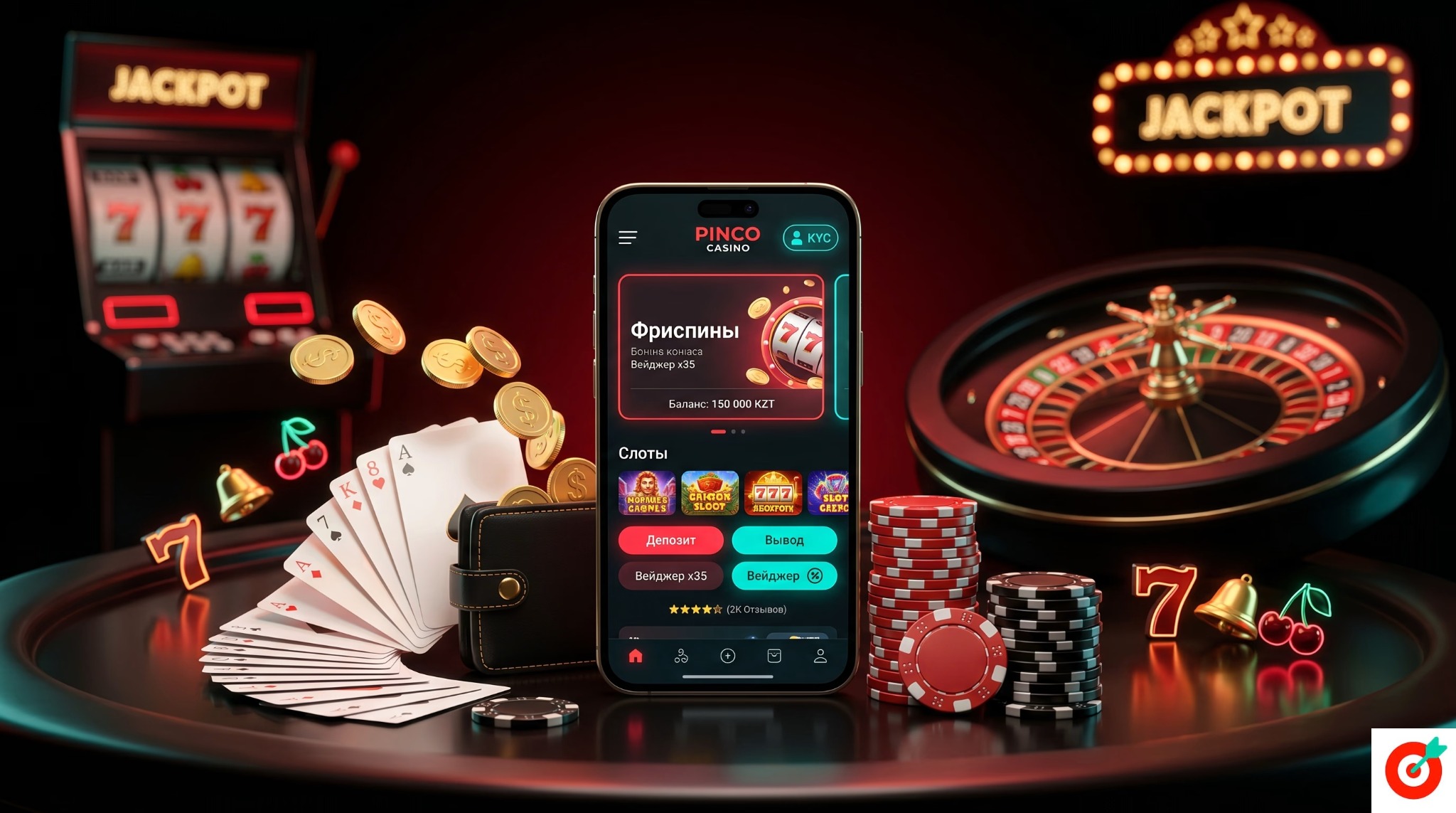 Раздел бонусов Pinco Casino с фриспинами и условиями отыгрыша